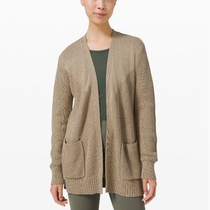 Lululemon cotton knit textured wrap in trench
